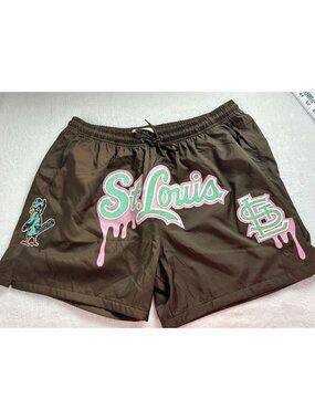 Pro Standard Men's St. Louis Cardinals Baseball Drip Logo Woven Shorts 2XL New